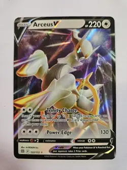 Pokemon TCG Arceus v Ultra Rare Card 122/172 Swsh09 Brilliant Stars - Image 1