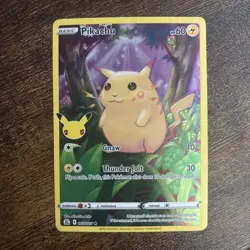 Pikachu 2021 Pokemon TCG Card 25th Anniversary Celebrations Holo 5/25 Near Mint - Image 1