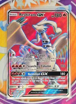 🔥Pokemon TCG Dragon Majesty Reshiram GX Full Art Holo Ultra Rare Card #65/70📈 - Image 3