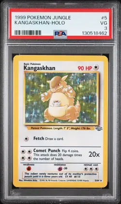 1999 POKEMON JUNGLE #5 KANGASKHAN-HOLO PSA 3 - Image 1