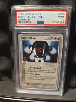 PSA 9 Registeel EX Holo 100/106 Emerald 2005 Pokemon VG - EX - Image 1