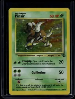 Pokemon TCG Pinsir 9/64 Jungle Holo Rare LP - Image 1