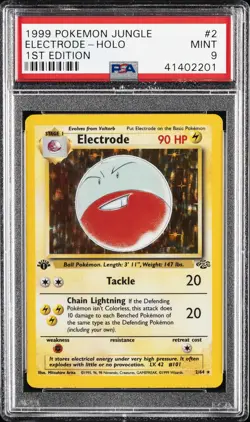 1999 POKEMON JUNGLE 1ST ED #2 ELECTRODE-HOLO PSA 9 - Image 1