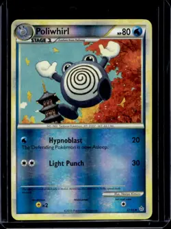 2010 Pokemon HeartGold & SoulSilver Unleashed Poliwhirl Reverse Holo #37/95 - Image 1