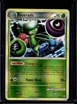 2010 Pokemon HeartGold & SoulSilver Unleashed Roserade Reverse Holo #23/95 - Image 1