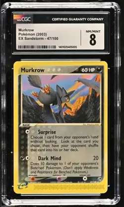 MURKROW 47/100 EX SANDSTORM POKEMON CGC 8 NM/MINT - Image 1