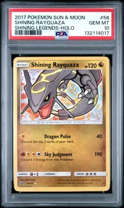 Shining Rayquaza 2017 Pokemon Shining Legends Holo #56 PSA 10 GEM MINT - Image 1