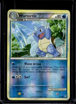 2010 Pokemon HeartGold & SoulSilver Unleashed Wartortle Reverse Holo #42/95 - Image 1