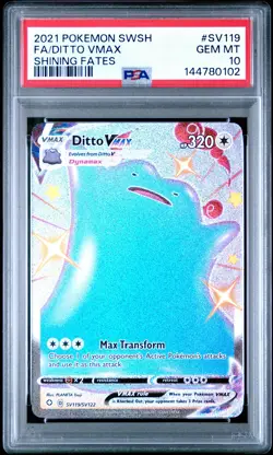 144780102 Ditto VMAX 2021 Pokemon Sword & Shield Shining Fates #SV119 PSA 10 - Image 1