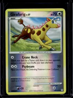 2007 Pokemon Diamond & Pearl Mysterious Treasures Girafarig Reverse Holo #49/123 - Image 1