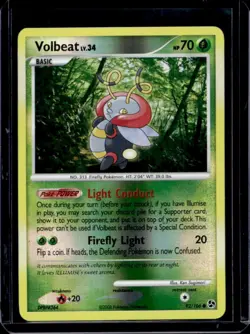2008 Pokemon Diamond & Pearl Great Encounters Volbeat Reverse Holo #92/106 - Image 1