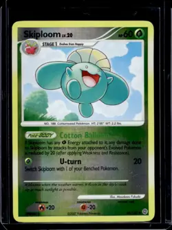 2007 Pokemon Diamond & Pearl Secret Wonders Skiploom Reverse Holo #65/132 - Image 1