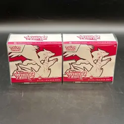 Lot of (2) Pokeon White Flare Pokemon Center Elite Trainer Box Exclusive Sealed - Image 1