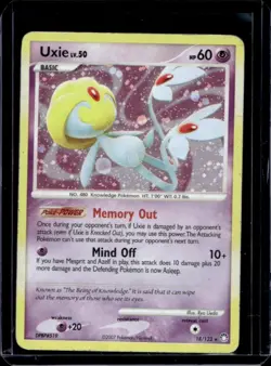 2007 Pokemon Diamond & Pearl Mysterious Treasures Uxie Holo #18/123 - Image 1