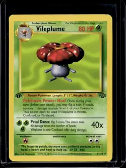 1999 Pokemon Jungle 1st Edition Vileplume #31/64 - Image 1