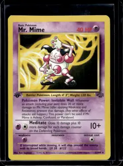1999 Pokemon Jungle 1st Edition Mr. Mime #22/64 - Image 1