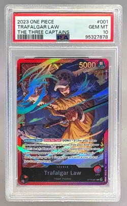 95327878 Trafalgar Law 2023 One Piece The Three Captains ST10-001 PSA 10 - Image 1