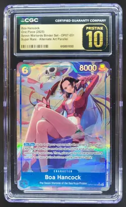 2025 ONE PIECE CCG BOA HANCOCK SUPER RARE ALT ART OP07-051 CGC 10 PRISTINE A PT - Image 1