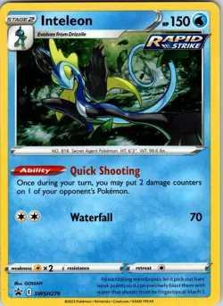 Inteleon - SWSH279 SWSH: Sword & Shield Promo Cards Pokemon TCG NM Holo - Image 1