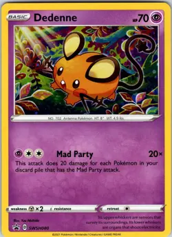 Dedenne - SWSH080 SWSH: Sword & Shield Promo Cards Pokemon TCG NM Holo - Image 1