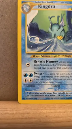 Kingdra Neo Revelation 12/115 rare non-holo LP - ungraded Pokemon Card - Image 4