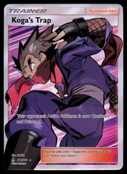 Koga's Trap (Full Art) 211/214 Sm-Unbroken Bonds Holo Pokemon Card - Image 1