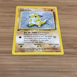 French Sandshrew Sabelette 62/102 Base Set 1st Edition Pokemon Card 1998 - Image 2