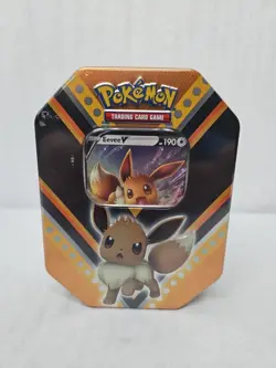 Nintendo Pokemon V Powers Tin Trading Card Game EeveeV - Eevee Tin - Image 1