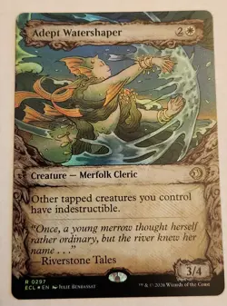 Adept Watershaper (Showcase) Lorwyn Eclipsed Foil Rare NM+ - Image 1