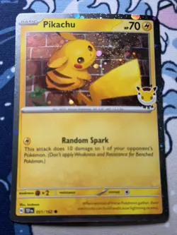 Pikachu 051/162 Pokemon Day 2026 30th Anniversary Stamped Promo Pokemon TCG NM - Image 1