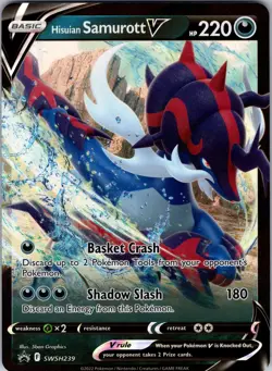Hisuian Samurott V SWSH239 SWSH: Sword & Shield Promo Cards Pokemon TCG NM - Image 1