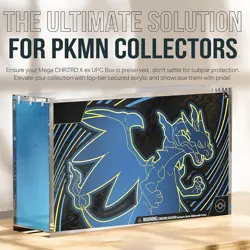 Acrylic Case Magnetic Lid for Pokemon Mega Charizard EX UPC BOX - Image 5