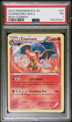 2012 Pokemon B&W PSA 1 Charizard Cosmos Holo #20 BCR Pop 23 - Image 1