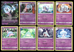 Hatterene V Hatenna Hattrem Set of 8 Card Collection HoloRare Cute Shiny Pokemon - Image 1
