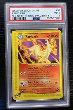 Pokemon Rapidash Black Star Promo Psa 9 #51 - Image 1