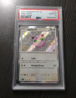 2024 Pokemon PAF EN JIGGLYPUFF SHINY RARE #198 PSA 10 Gem Mint - Image 1