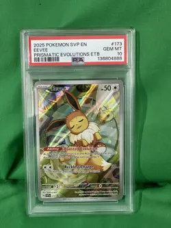 Pokemon Eevee 2025 SVP SV Black Star Promo #173 Prismatic Evolutions ETB PSA 10 - Image 1
