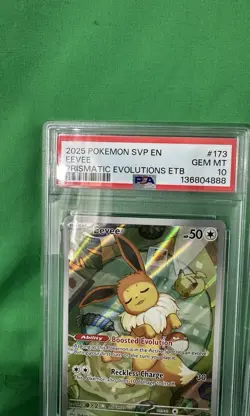 Pokemon Eevee 2025 SVP SV Black Star Promo #173 Prismatic Evolutions ETB PSA 10 - Image 2