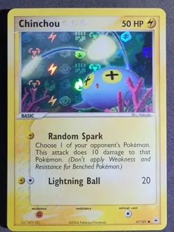 Chinchou 57/101 Reverse Holo Hidden Legends Pokemon TCG - Image 1