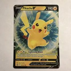 Pokemon TCG: Pikachu V SWSH198 Black Star Promo Sword & Shield Near Mint Holo - Image 1