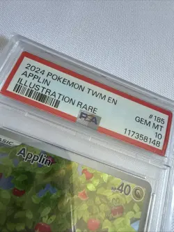 Pokemon TCG Applin Twilight Masquerade English Full Art Graded PSA 10 - Image 3