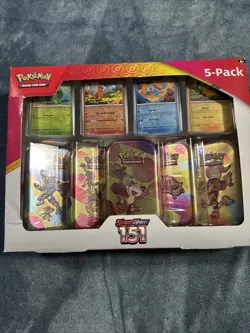 Pokemon Scarlet & Violet 151 5 pack Mini Tins Bought From Costco Bundle New Rare - Image 1