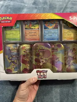 Pokemon Scarlet & Violet 151 5 pack Mini Tins Bought From Costco Bundle New Rare - Image 2