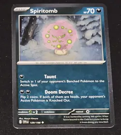 Pokemon TCG Scarlet & Violet Spiritomb #129/198 Cosmos Holo - Image 1