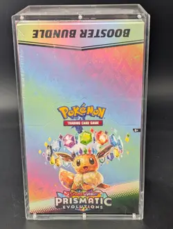 Pokemon SV8.5 Prismatic Evolutions Sealed Booster Bundle Display W/Acrylic Case - Image 1
