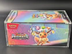 Pokemon SV8.5 Prismatic Evolutions Sealed Booster Bundle Display W/Acrylic Case - Image 4