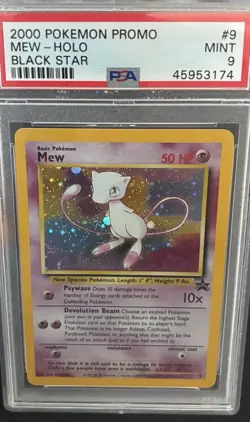 PSA 9 Promo Mew Halo Black Star Pokemon 2000 - Image 1
