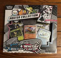 Pokemon TCG Scarlet & Violet Black Bolt & White Flare Unova Poster Collection - Image 1