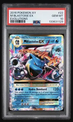 2016 Pokemon XY Evolutions #22 M Blastoise EX PSA 10 22/108 - Image 1