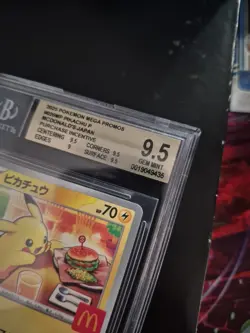 Pokemon Pikachu 020/M-P Promo McDonald's 2025 Mega Promos Regular Beckett 9.5 - Image 3